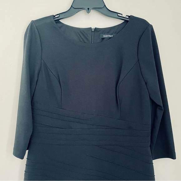 Ellen Tracy Black Dress Size 10 - Picture 9 of 11